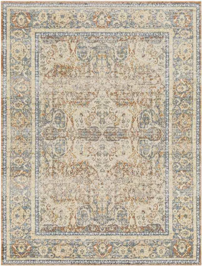 East Traditional Burnt Orange Washable Area Rug
