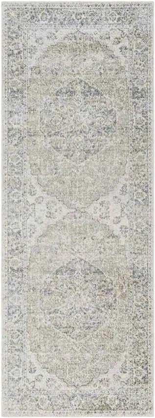 Edmonson Traditional Olive/Dark Blue Washable Area Rug