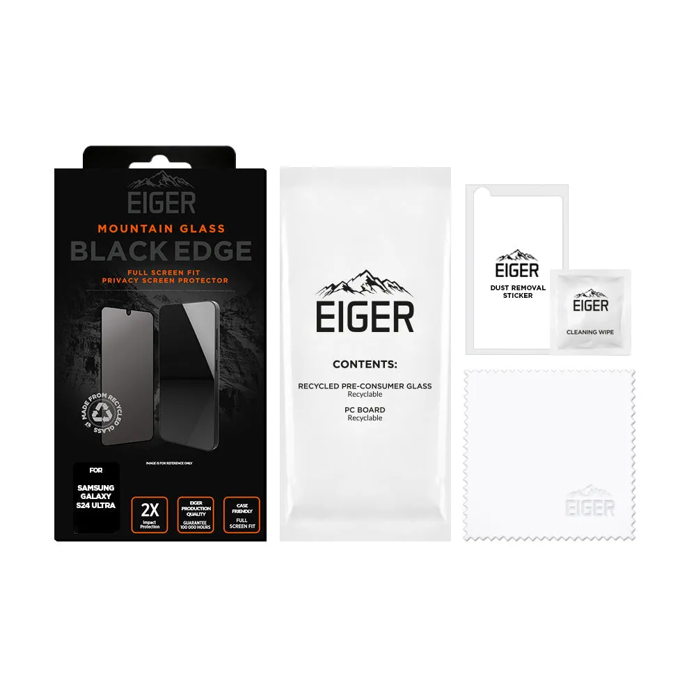 Eiger Mountain BLACK EDGE Privacy Screen Protector for Samsung Galaxy S24 Ultra
