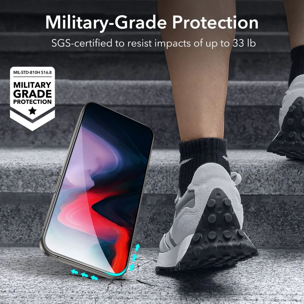 ESR 2-Pack Tempered Glass Screen Protector for Apple iPhone 15 Pro - Black