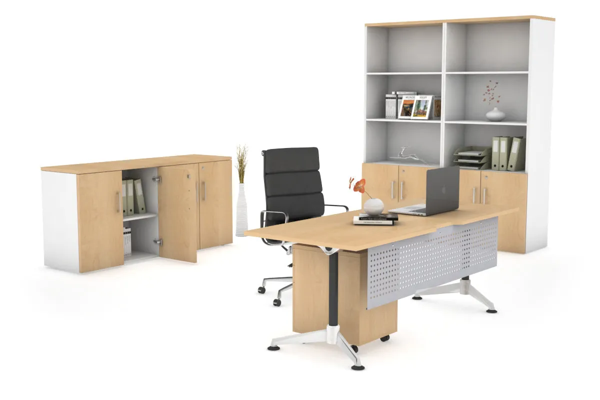 Executive Office Desk Blackjack [1600L x 800W with Cable Scallop]