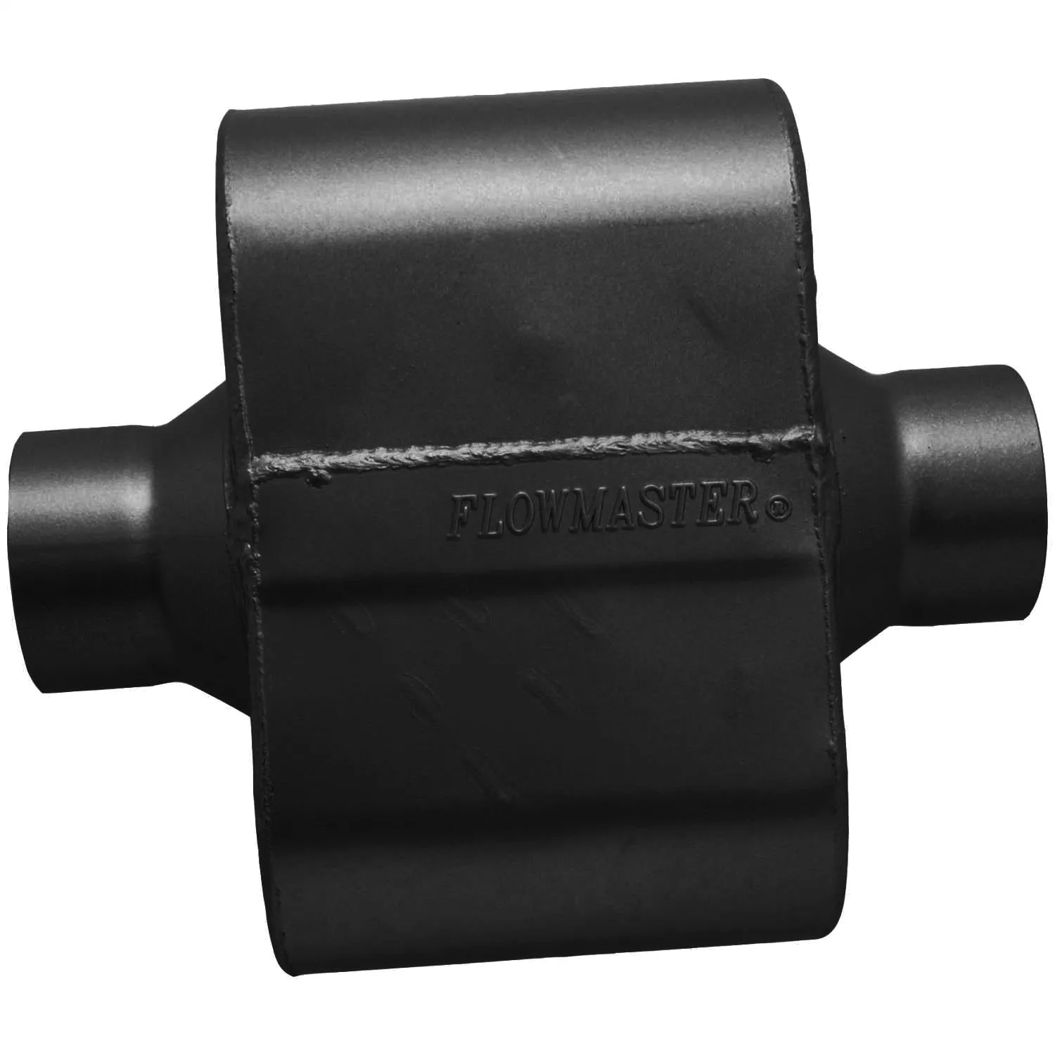 Flowmaster 40 Series Delta Force Top Ten Race Muffler - 4" Center Inlet / 4" Center Outlet - Aggressive Sound - 13.25" x 10.00" x 5.00"