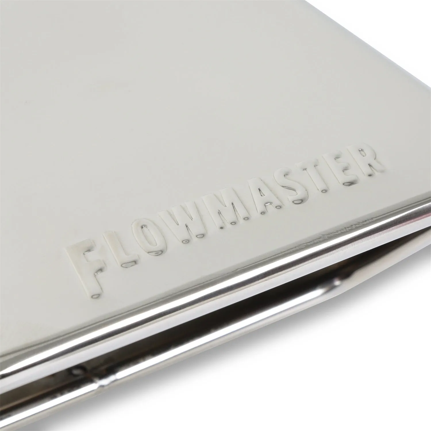 Flowmaster Exhaust Tip - Logo Embossed - Rectangle Outlet - Polished
