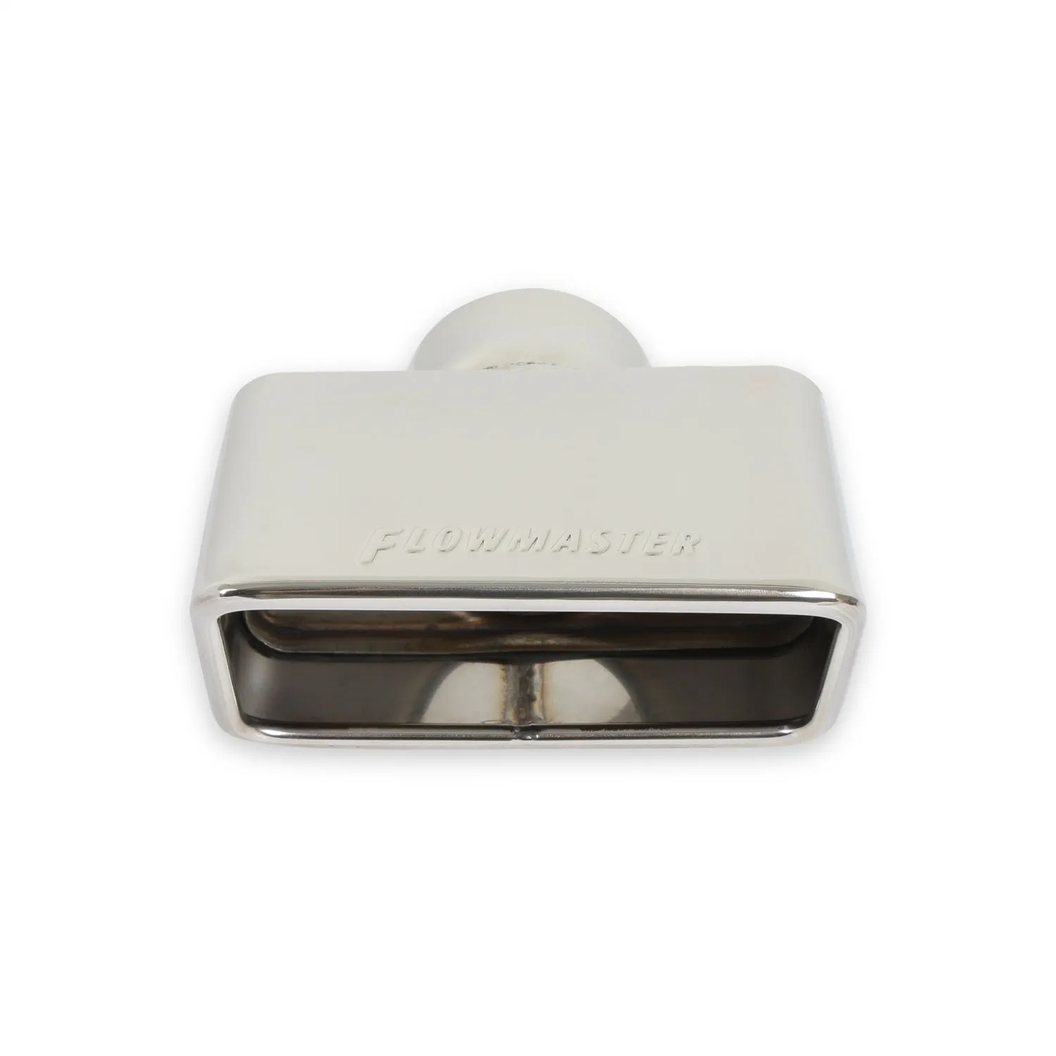 Flowmaster Exhaust Tip - Logo Embossed - Rectangle Outlet - Polished