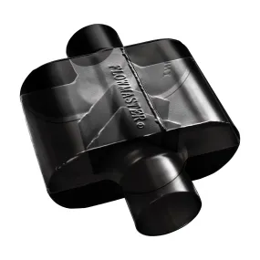 Flowmaster Super 10 Muffler 2-1/2" Center Inlet/2-1/4" Dual Outlet 6-1/2 x 4 x 9-1/2" Oval Body 12-1/2" Long - Steel