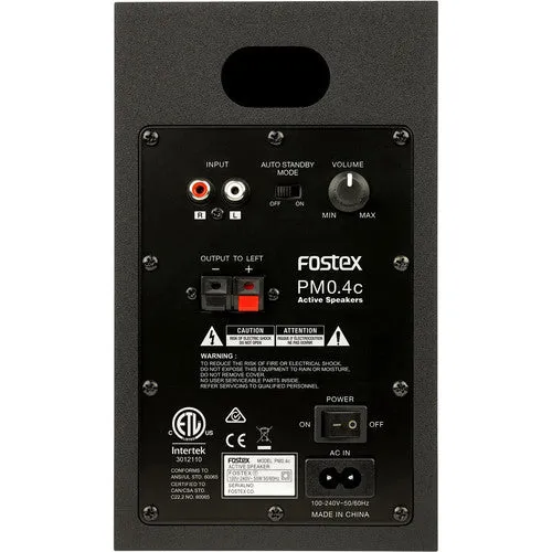 Fostex PM0.4C Personal Active Speaker (Pair, Black) - 4"