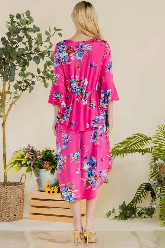 Fuchsia Floral Tunic