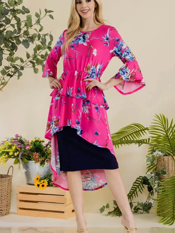 Fuchsia Floral Tunic