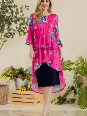 Fuchsia Floral Tunic
