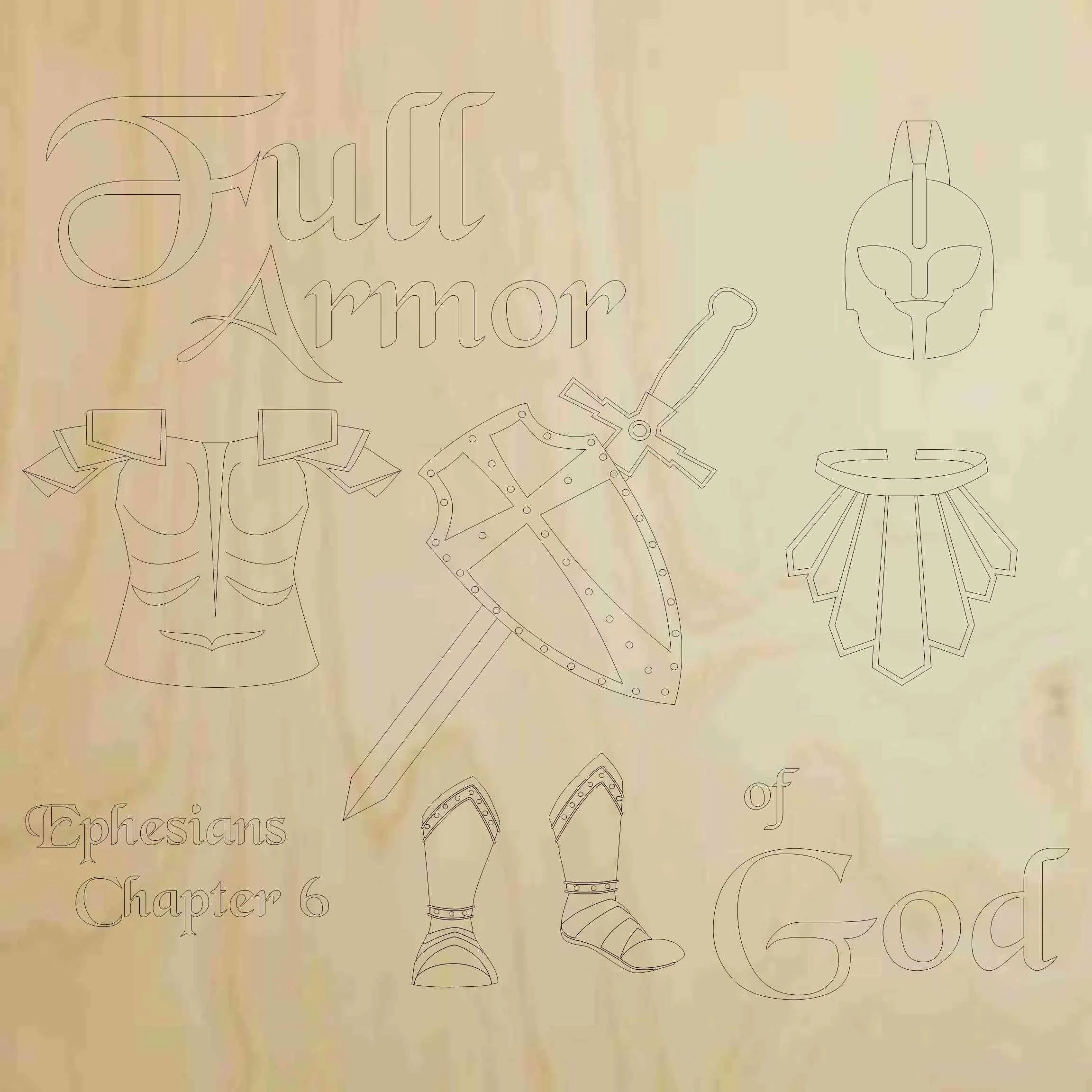 Full Armor of God - Barn Quilt