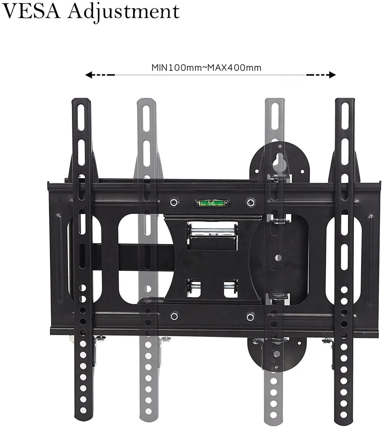 Full Motion TV Wall Mount for 23”-55” Flat Screen TVs, Monitor with Swivel Articulating Arms, up to VESA 400x400mm and 66 lbs