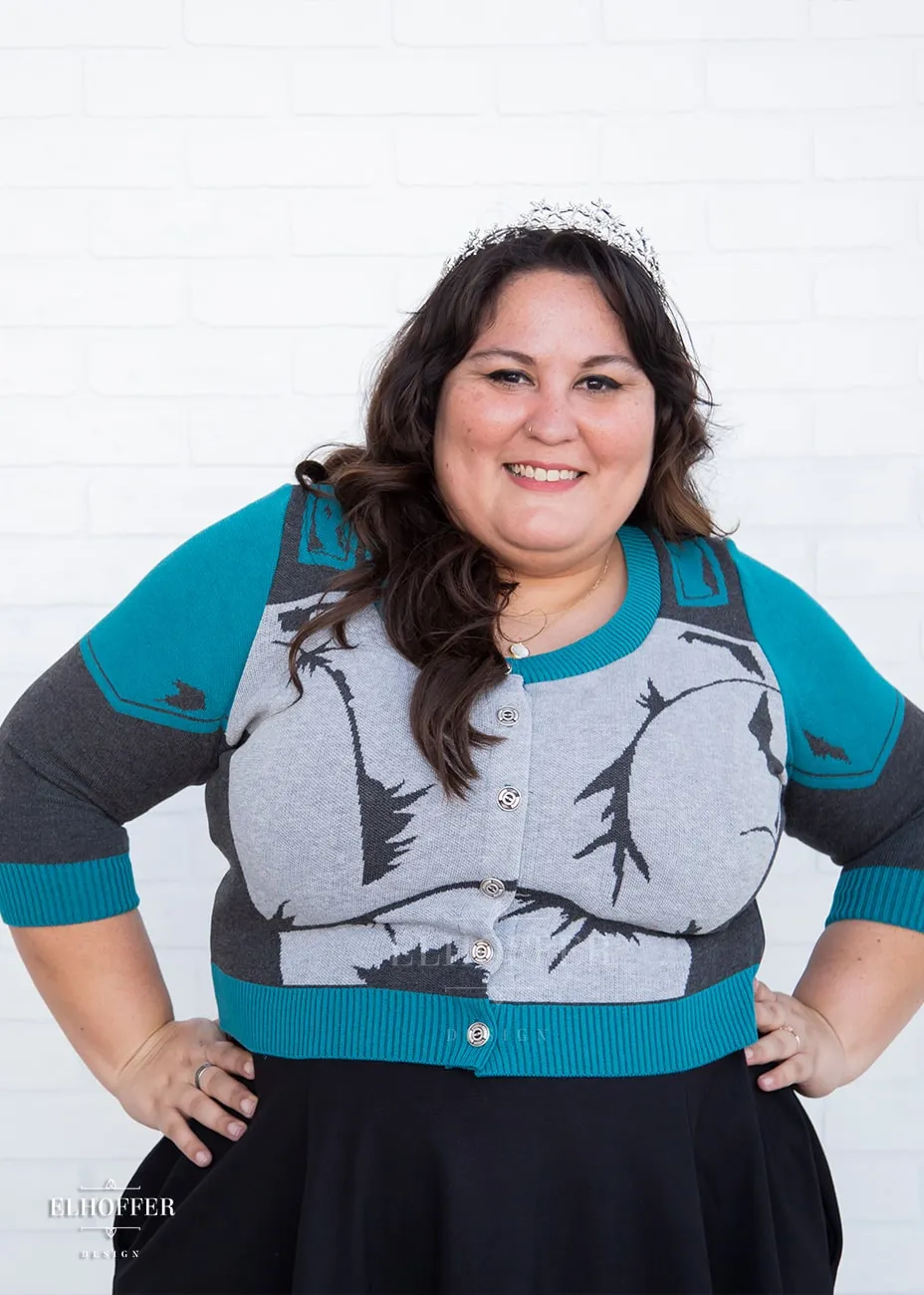 Galactic Night Owl Cropped Cardigan