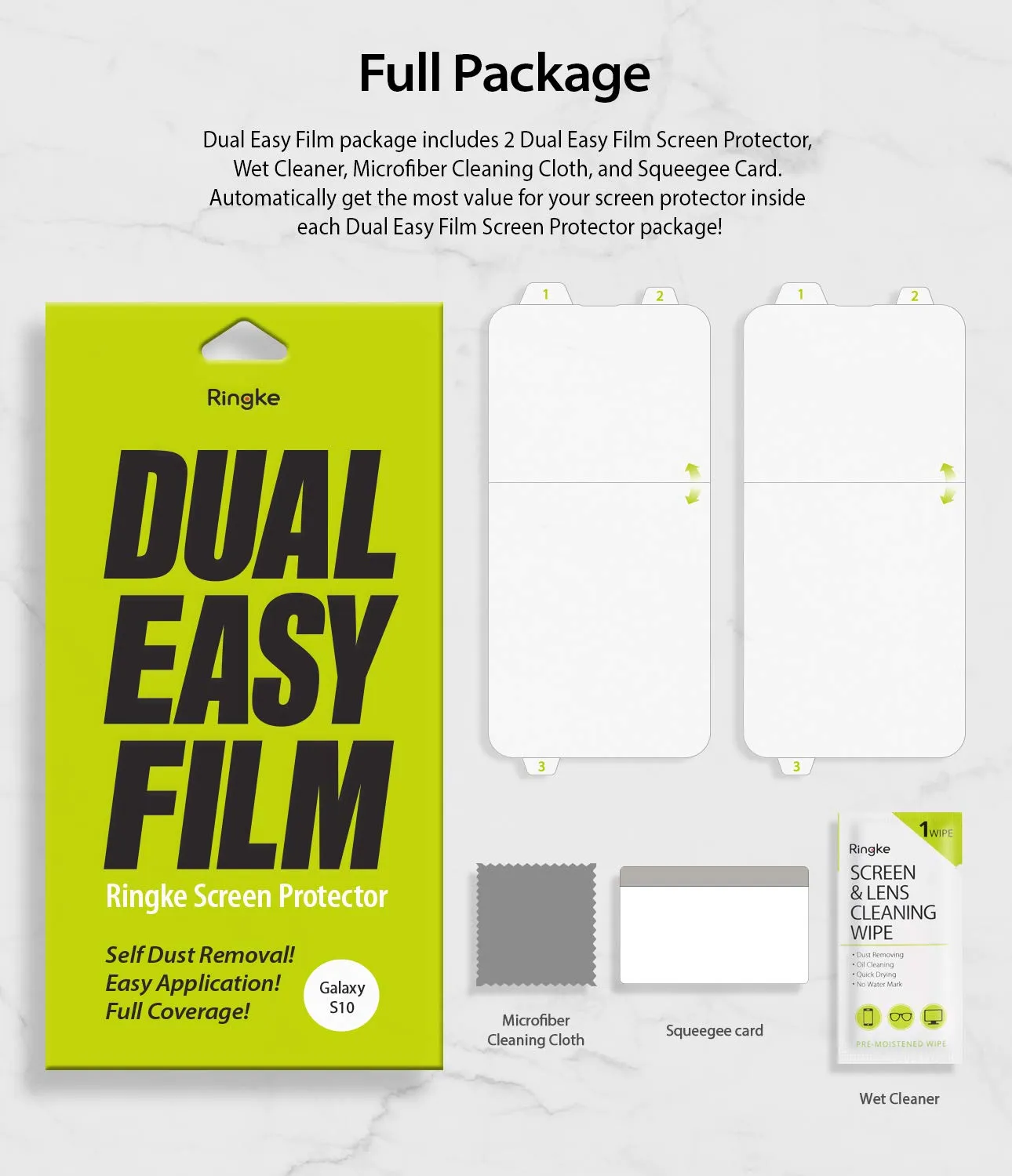 Galaxy S10 Screen Protector | Dual Easy Film