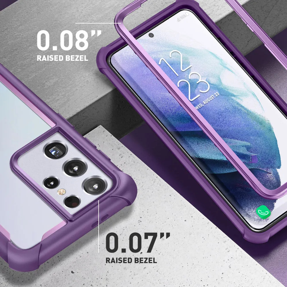 Galaxy S21 Ultra Ares Clear Rugged Case - Purple