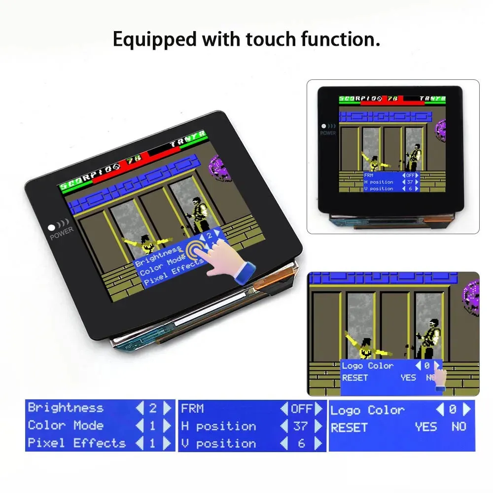 Game Boy Color Laminated AMOLED Retro Pixel Touch Screen Backlight Kit - Hispeedido