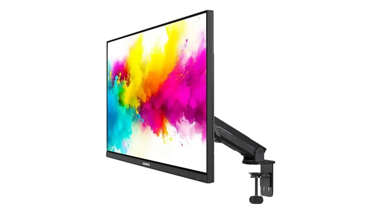 GIGABYTE M32U-AE Arm Edition 32" 144Hz 2160P UHD-KVM Gaming Monitor, 3840 x 2160 4k SS IPS Display, 1ms (GTG) Response Time, 90% DCI-P3, HDR Ready, FreeSync Premium Pro (M32U AE-SA), M Series