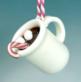 Glass Hot Cocoa Ornament by Sage Churchill-Foster, Sage Studios
