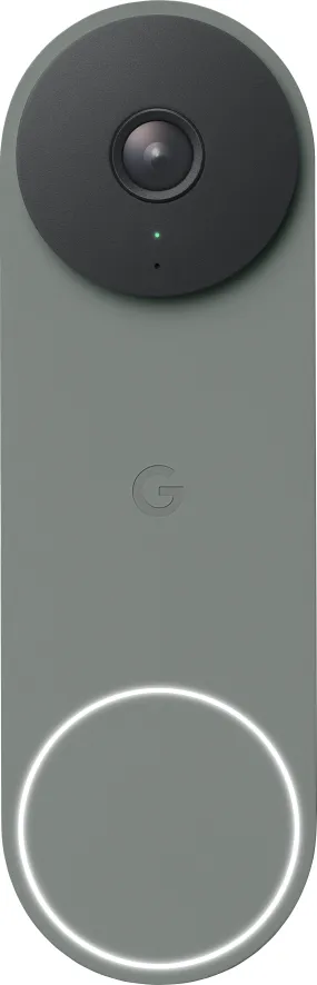 Google - Geek Squad Certified Refurbished Nest Doorbell Wired (2nd Generation) - Ivy