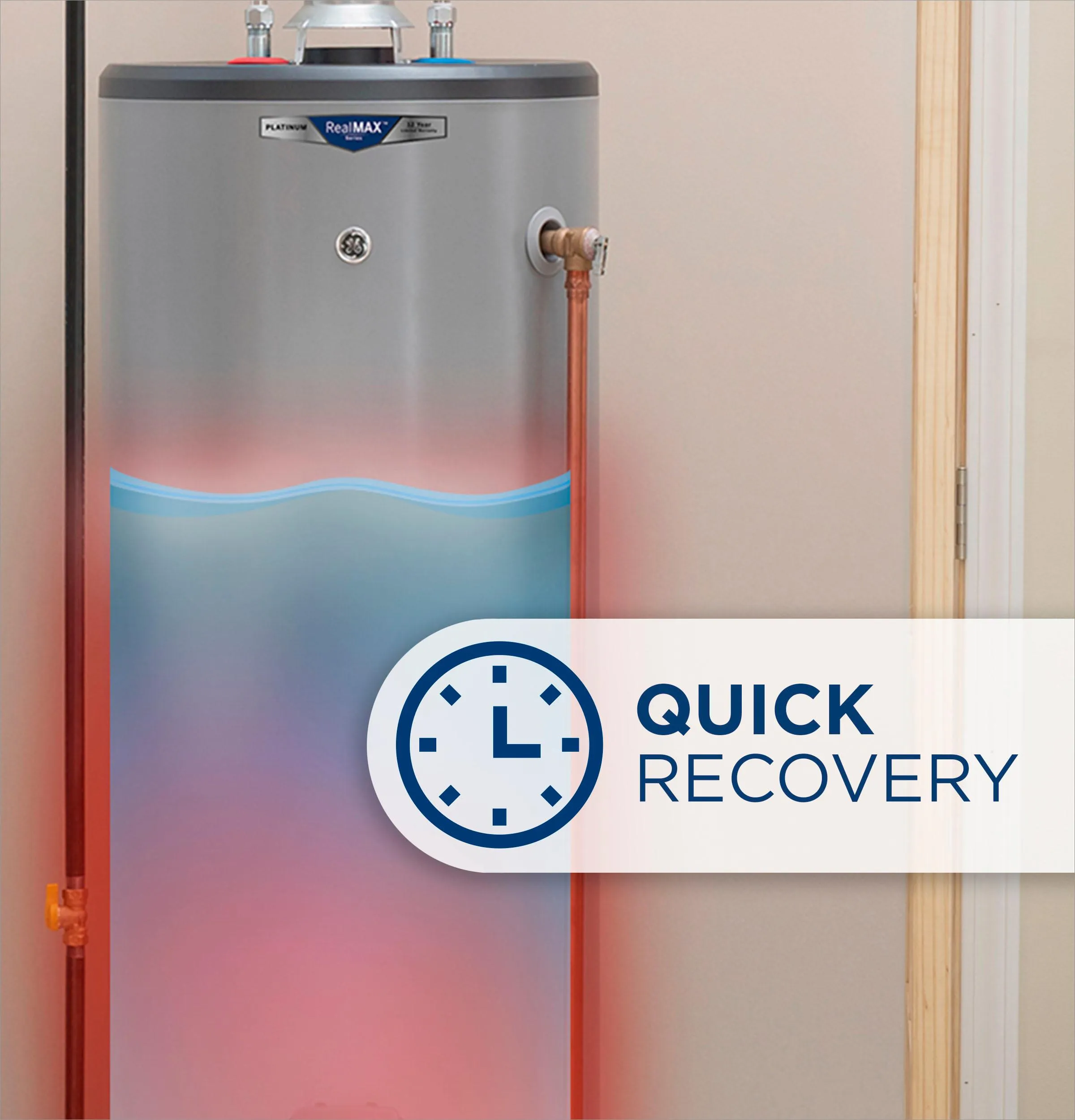 GP30S08BXR GE RealMAX Choice 30-Gallon Short Liquid Propane Atmospheric Water Heater