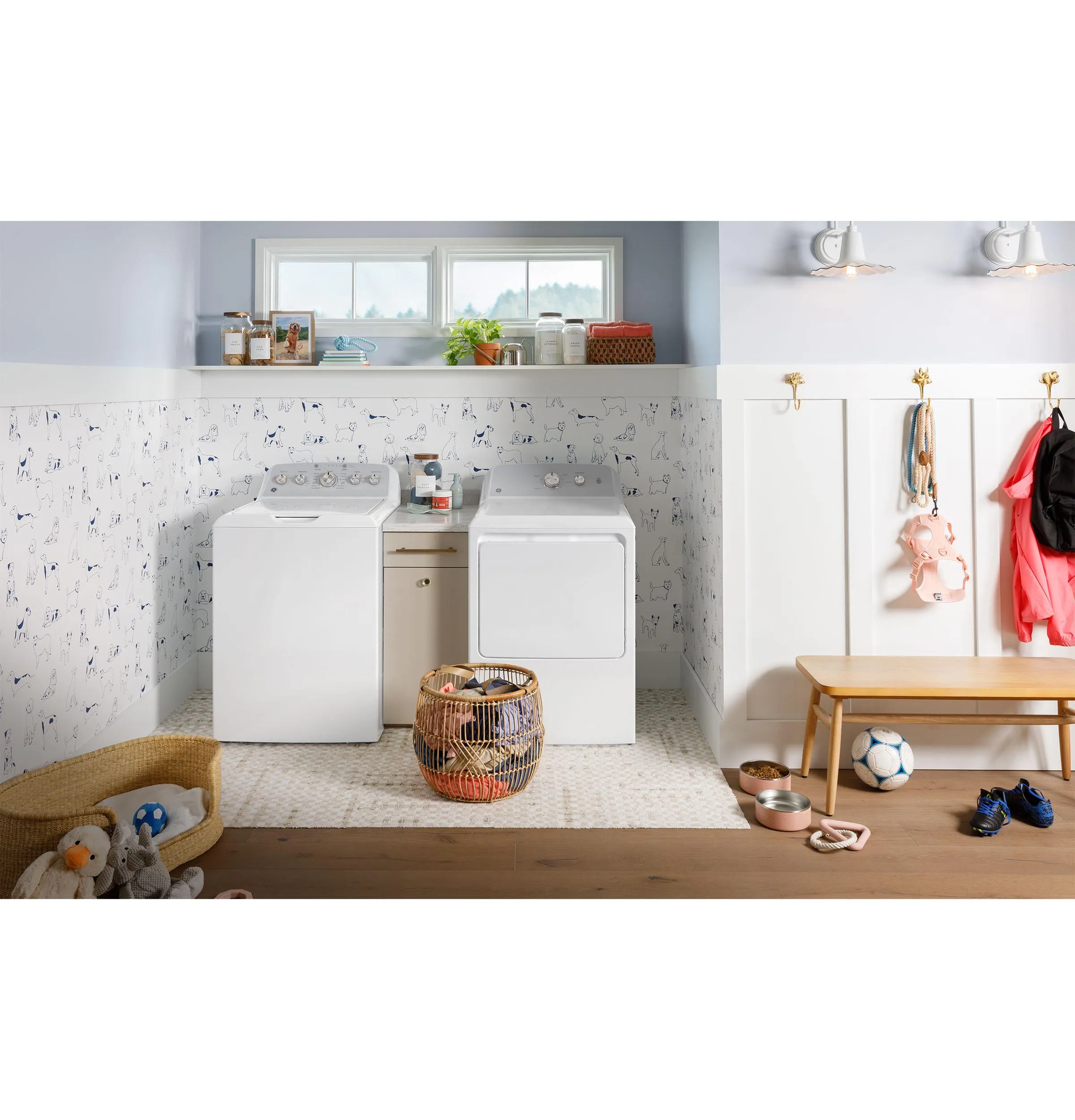 GTX38EASWWS GE® 6.2 cu. ft. Capacity&#x00A0;Electric Dryer with Up To 120 ft. Venting and Shallow Depth&#x200B;