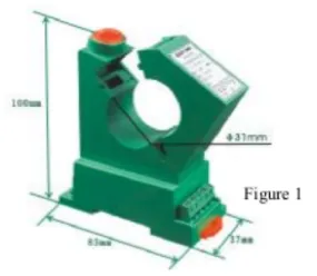 H-100-MOD-24, Split Core Bipolar Hall Effect DC Current Transducer,  /-100 Amp DC, RS485 Modbus RTU output, 31mm aperture, 24VDC supply