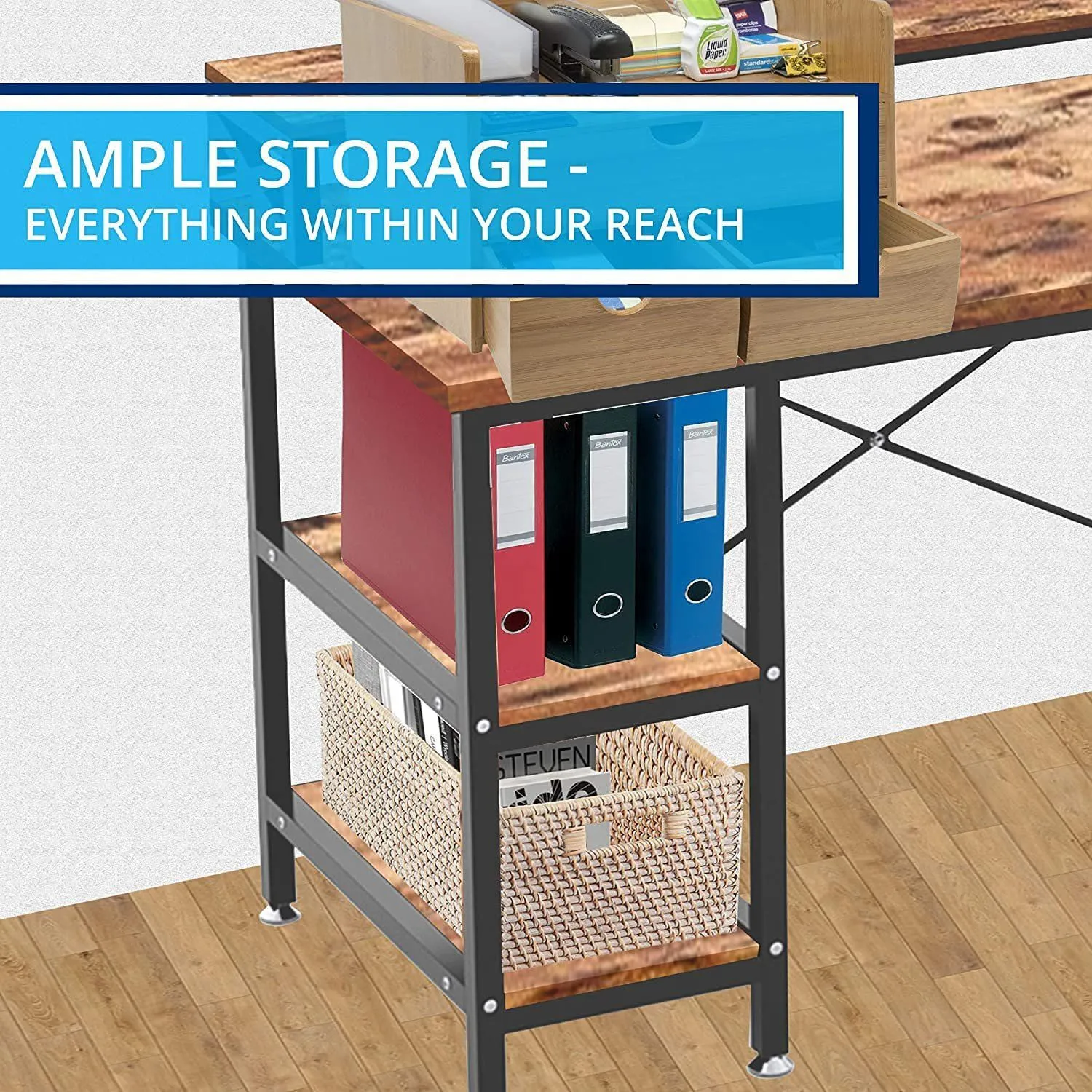 Halter 50-Inch Modern Office Desk with Storage