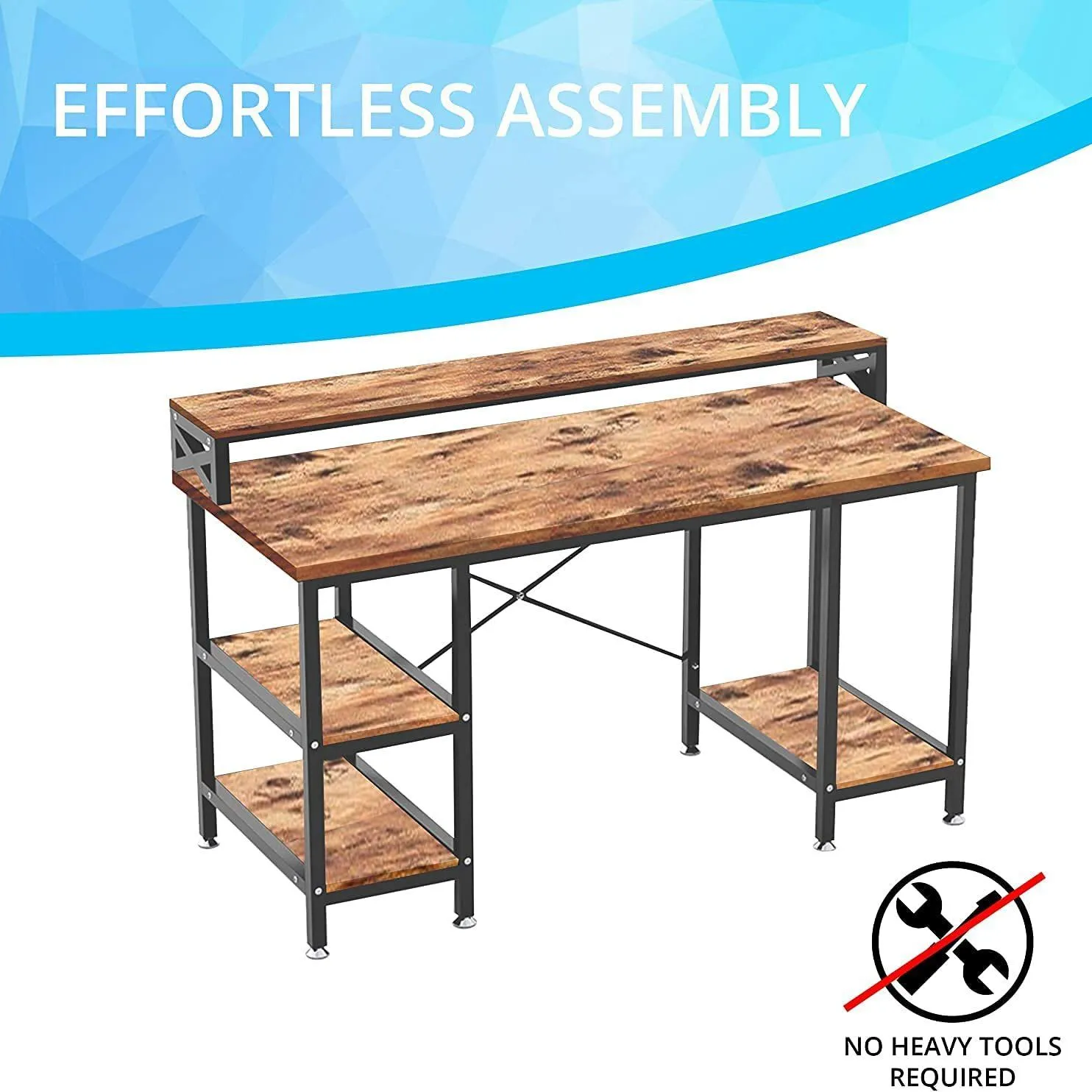 Halter 50-Inch Modern Office Desk with Storage