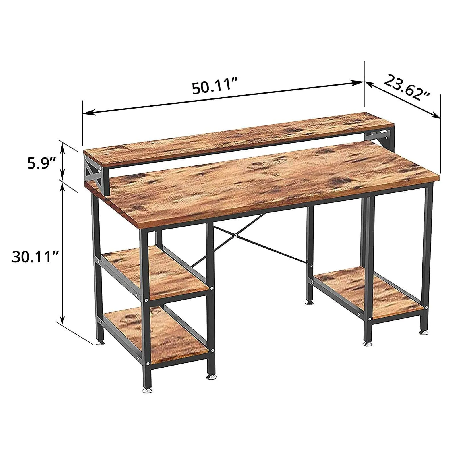 Halter 50-Inch Modern Office Desk with Storage