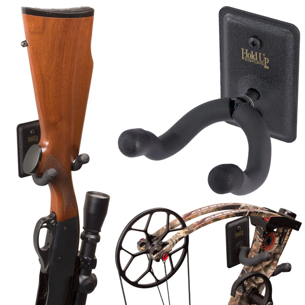 Hold Up Displays Vertical Firearm Bow Holder HD03