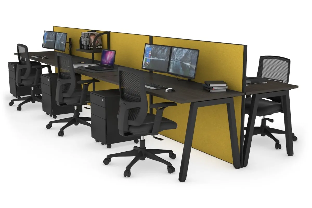 Horizon Quadro 6 Person Bench A Legs Office Workstation [1400L x 700W]