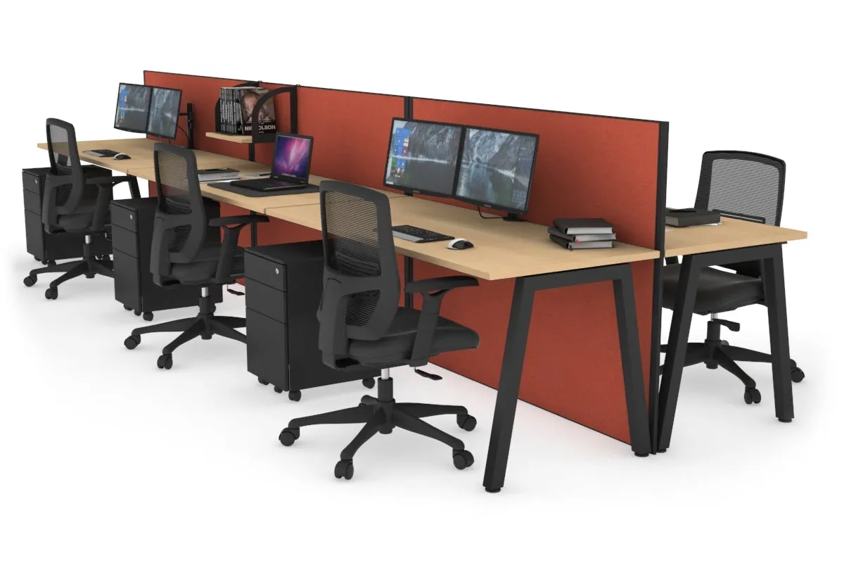 Horizon Quadro 6 Person Bench A Legs Office Workstation [1400L x 700W]