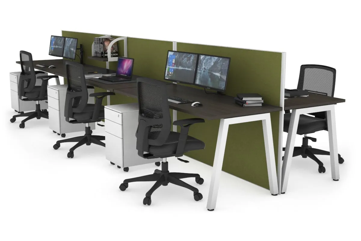 Horizon Quadro 6 Person Bench A Legs Office Workstation [1400L x 700W]