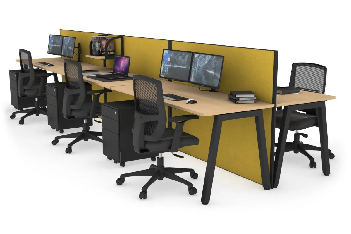 Horizon Quadro 6 Person Bench A Legs Office Workstation [1400L x 700W]