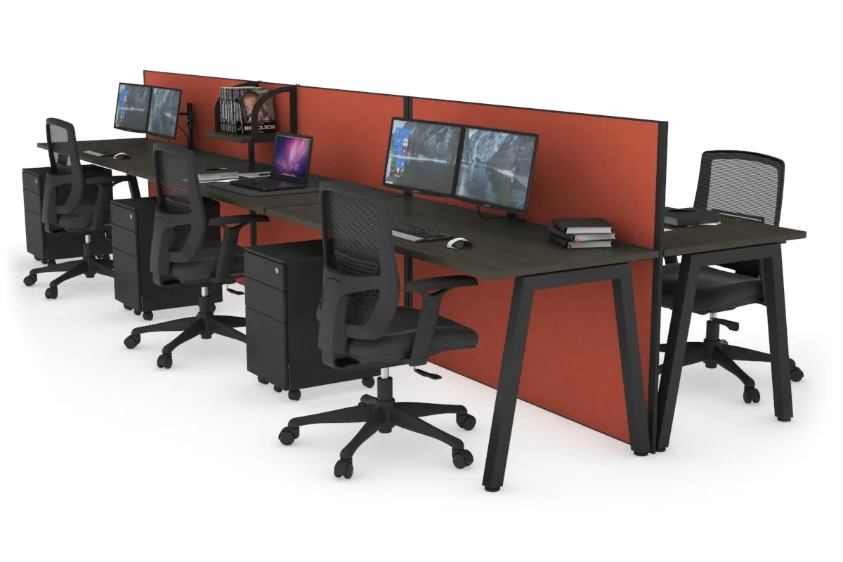 Horizon Quadro 6 Person Bench A Legs Office Workstation [1400L x 700W]