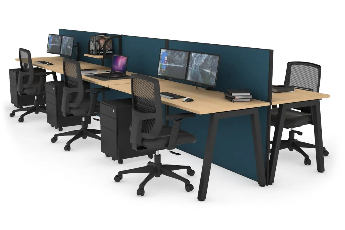 Horizon Quadro 6 Person Bench A Legs Office Workstation [1400L x 700W]