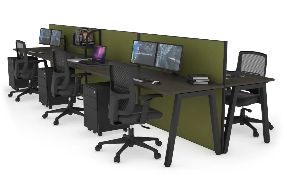 Horizon Quadro 6 Person Bench A Legs Office Workstation [1400L x 700W]