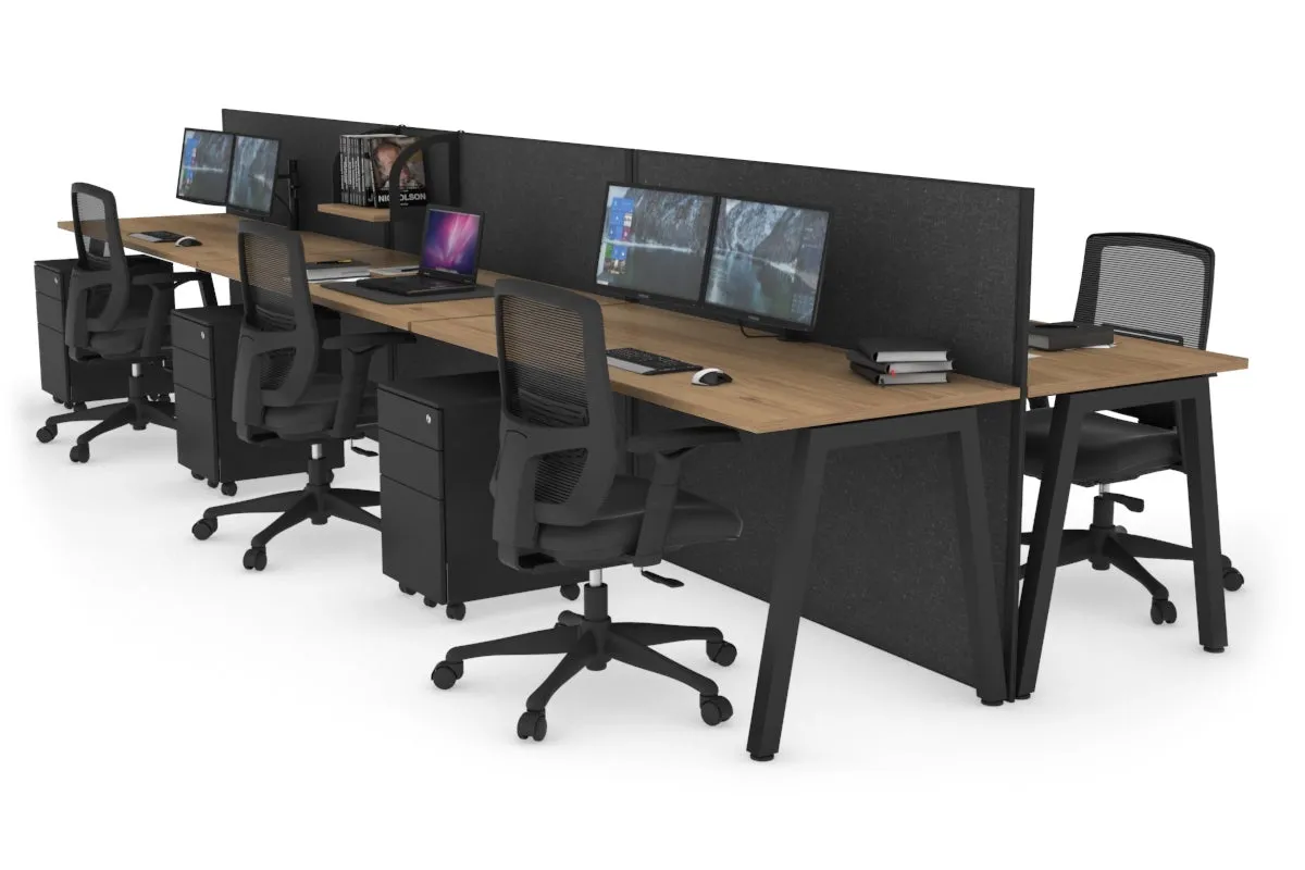 Horizon Quadro 6 Person Bench A Legs Office Workstation [1400L x 700W]