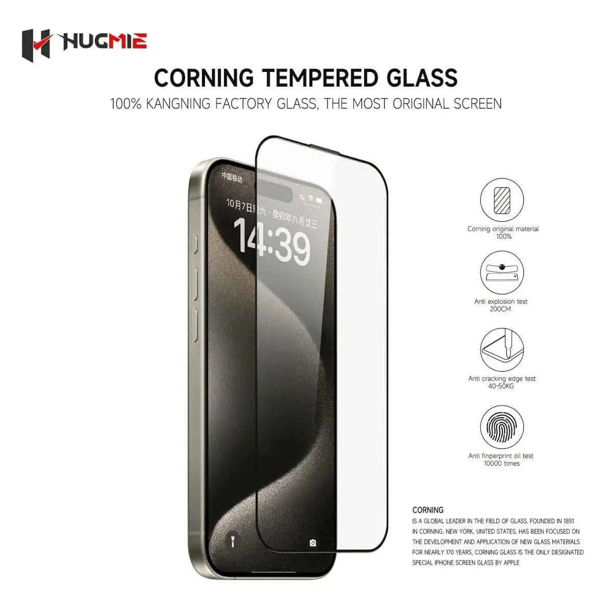 Hugmie® Corning Glass Screen Protector for iPhone 16 Series