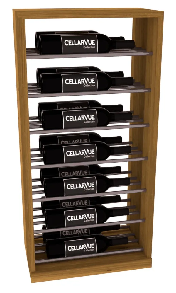 InstaCellar - 17.5" Horizontal Base Display - Gunmetal Rods