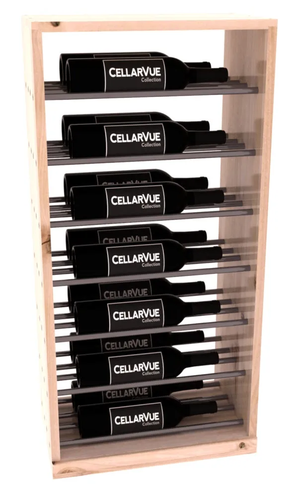 InstaCellar - 17.5" Horizontal Base Display - Gunmetal Rods