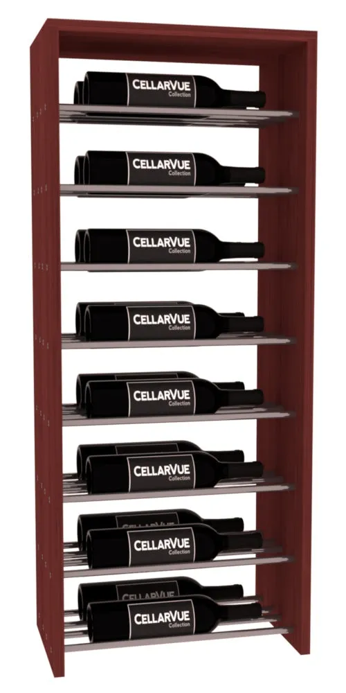 InstaCellar - 17.5" Horizontal Double Deep Top Display - Gunmetal Rods