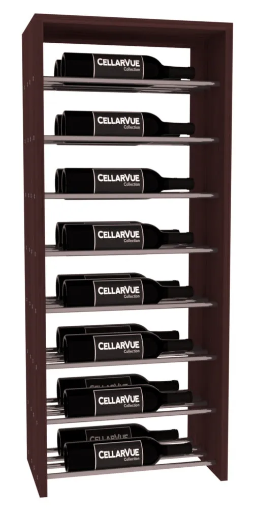 InstaCellar - 17.5" Horizontal Double Deep Top Display - Gunmetal Rods