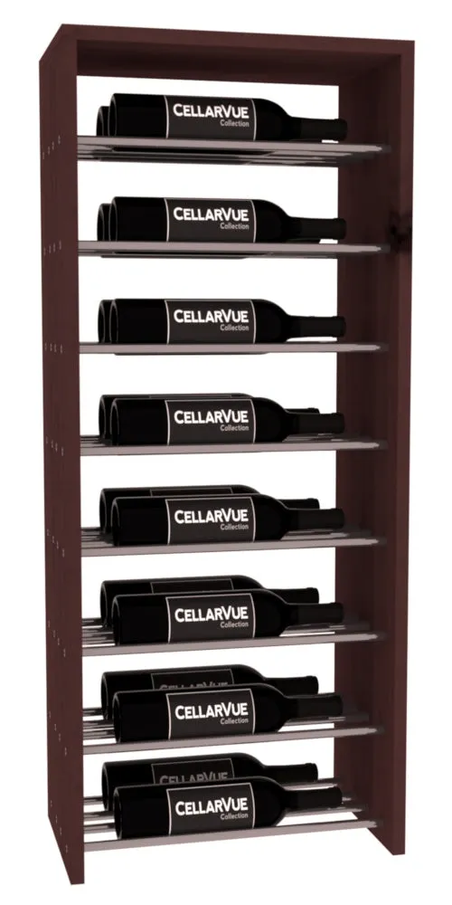 InstaCellar - 17.5" Horizontal Double Deep Top Display - Gunmetal Rods