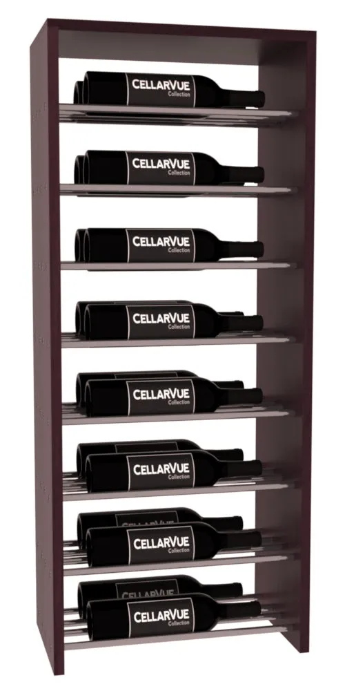 InstaCellar - 17.5" Horizontal Double Deep Top Display - Gunmetal Rods