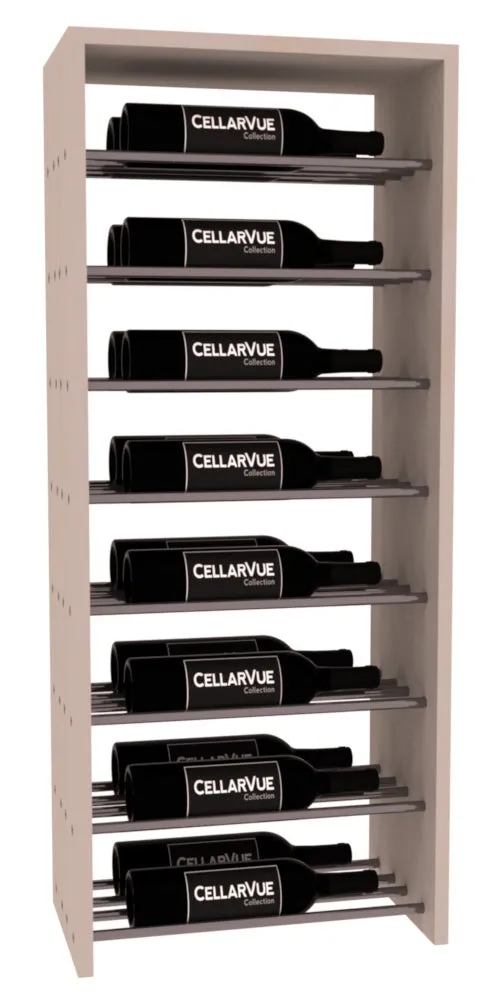 InstaCellar - 17.5" Horizontal Double Deep Top Display - Gunmetal Rods