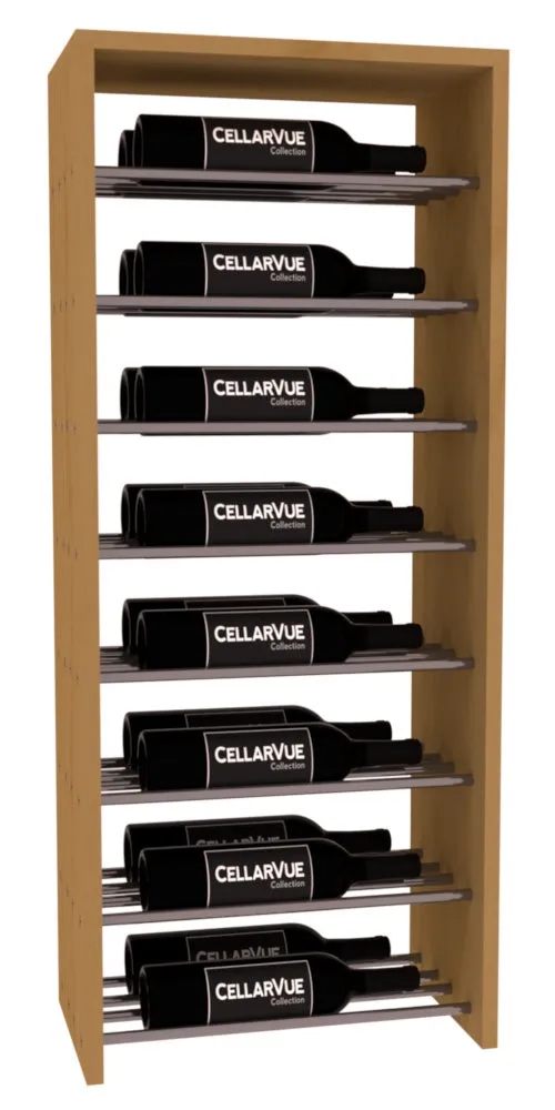 InstaCellar - 17.5" Horizontal Double Deep Top Display - Gunmetal Rods