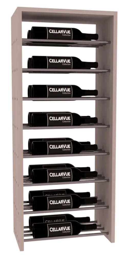 InstaCellar - 17.5" Horizontal Double Deep Top Display - Gunmetal Rods