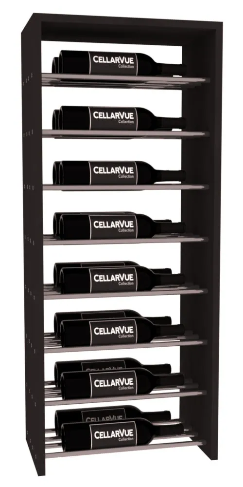 InstaCellar - 17.5" Horizontal Double Deep Top Display - Gunmetal Rods