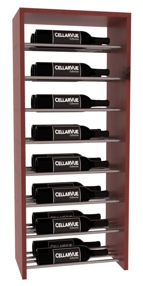 InstaCellar - 17.5" Horizontal Double Deep Top Display - Gunmetal Rods