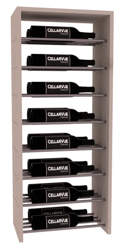 InstaCellar - 17.5" Horizontal Double Deep Top Display - Gunmetal Rods